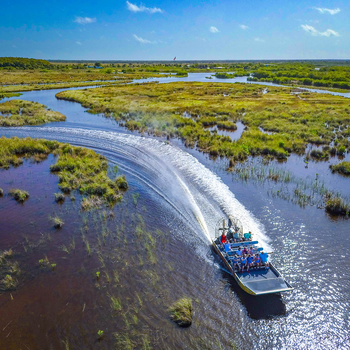 Large Group Grassland Airboat Tour Wooten s Everglades Airboat Tours
